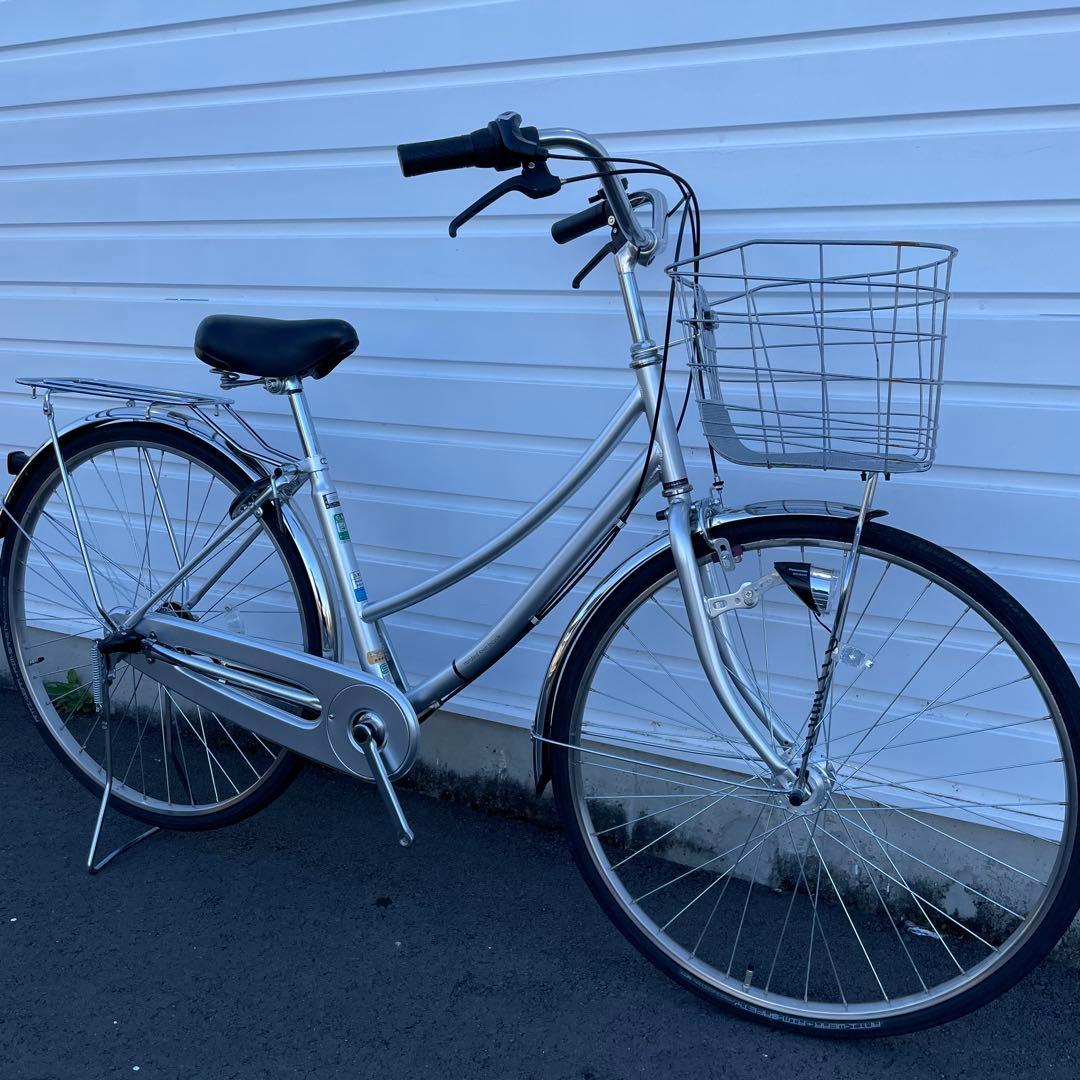 都内/千葉市引取】ママチャリ 27インチ自転車 カゴ/鍵/ライト付