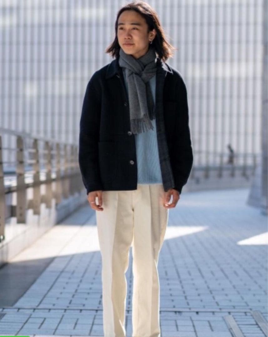 ユナイテッドアローズ別注 ジョンストンズ カシミア素材 2PLY 無地マフラー