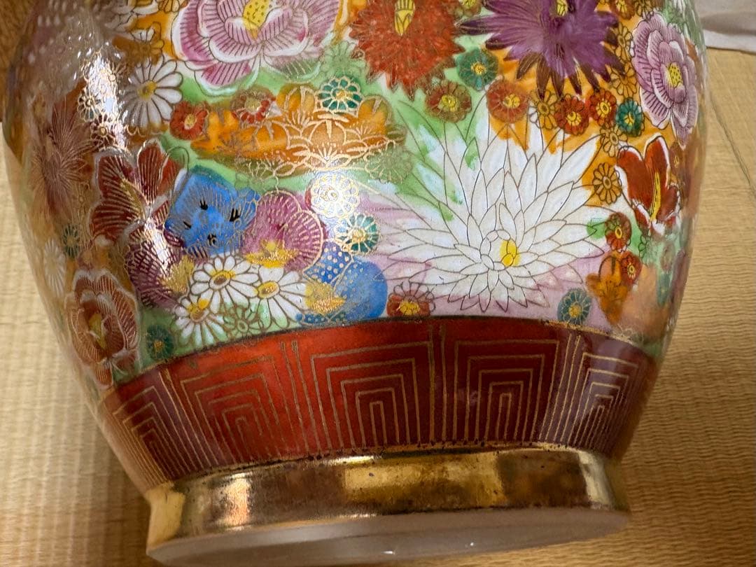 九谷焼 ヴィンテージ双耳花詰花瓶 壺 光峰作 九谷焼 www.consterior.com