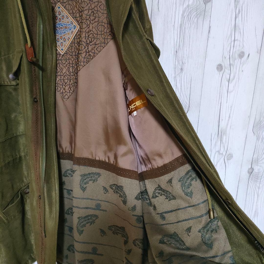 LANCEL モッズコート ジャケット ミリタリー L 裏地渋柄 日本製 希少