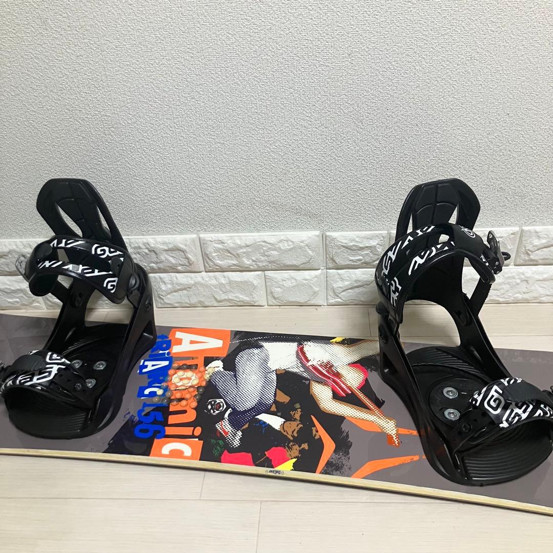 良品】バック付/Atomic TRIARCアトミックスノーボードセットバインL