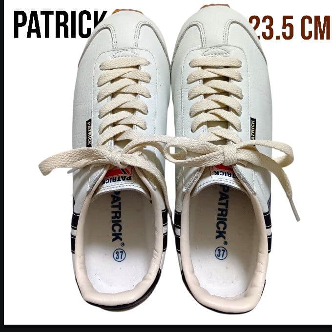 【新品同様】パトリック ネバダ2 ホワイト レザースニーカー 日本製 23.5