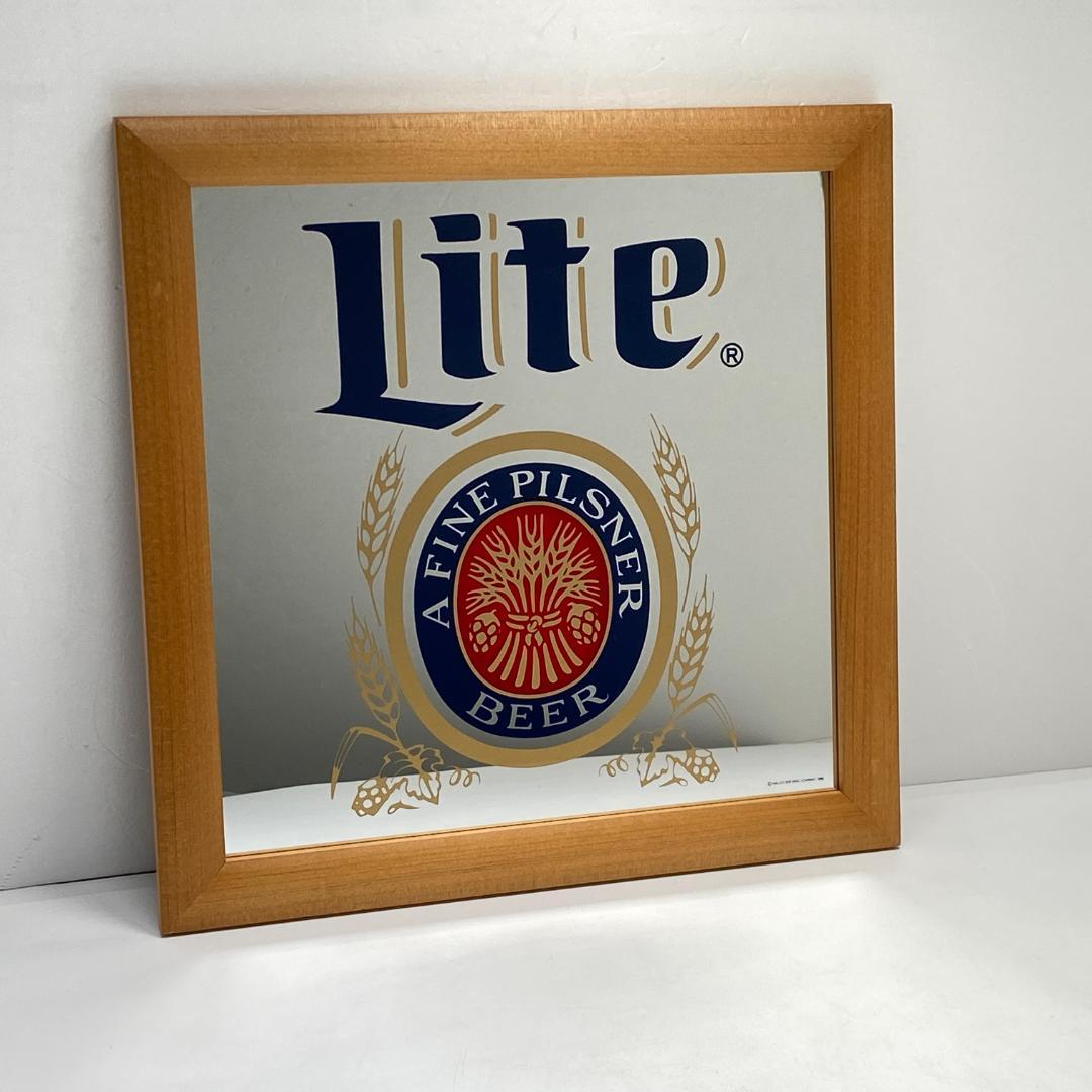 ヴィンテージ パブミラー MILLER LITEビール 1986 希少