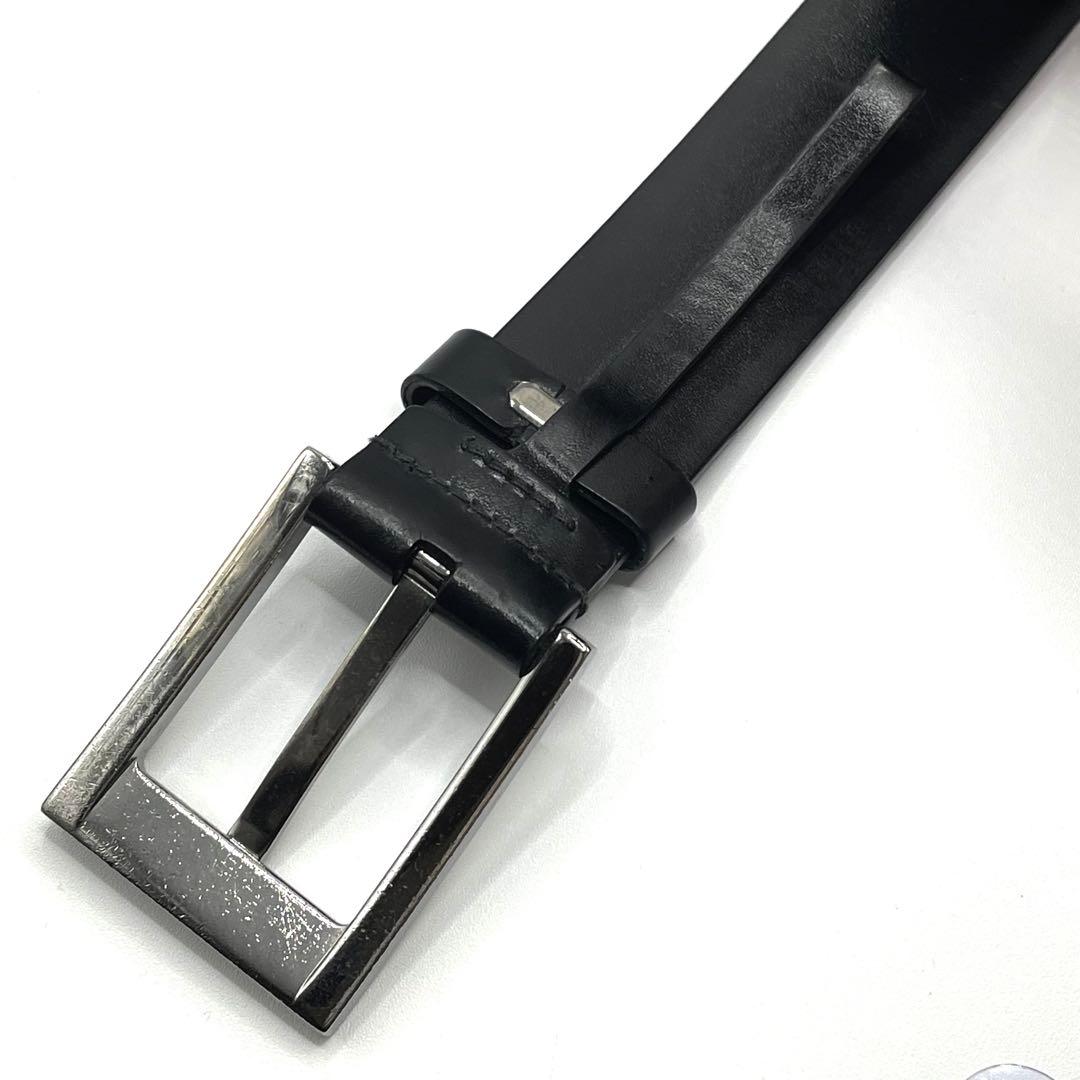 GUCCI レザー ベルト ブラック×シルバー レディース