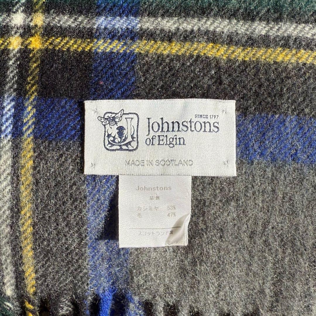 美品　ジョンストンズ　グレースチュワート　大判　ストール　マフラー　　カシミヤ