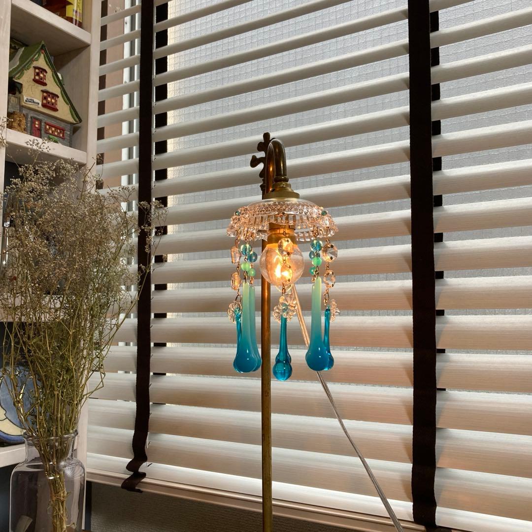 ご予約）ミニシャンデリア（青の世界） フランス アンティーク 1910年