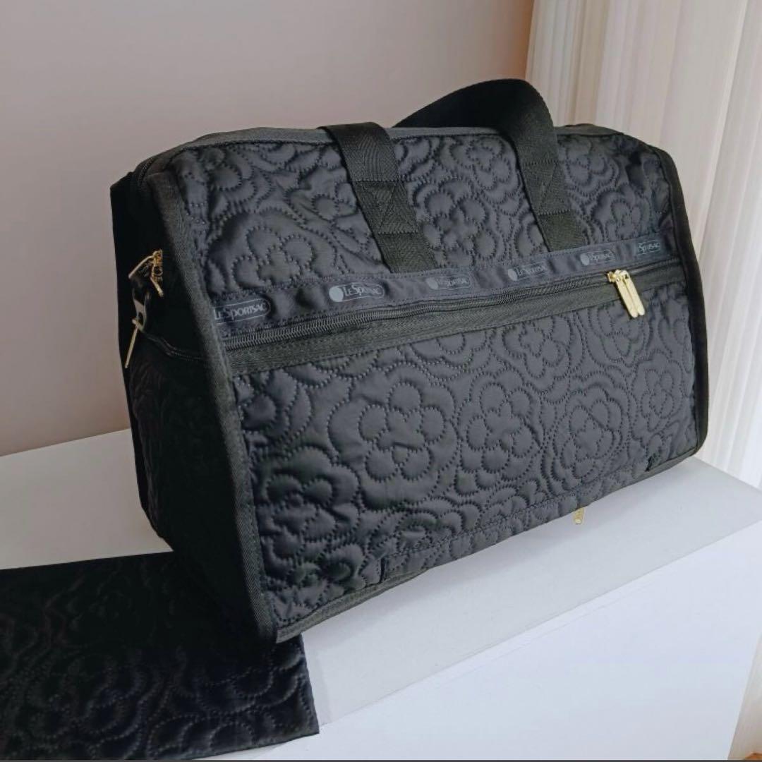 レスポートサック ボストンバッグ ブラック パフィーブロッサムズ 黒