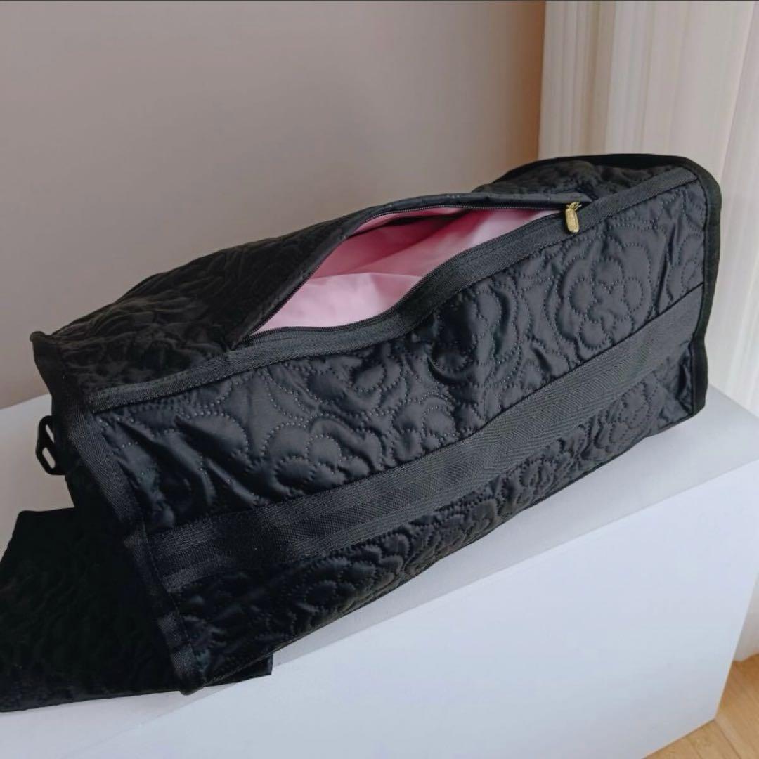 レスポートサック ボストンバッグ ブラック パフィーブロッサムズ 黒