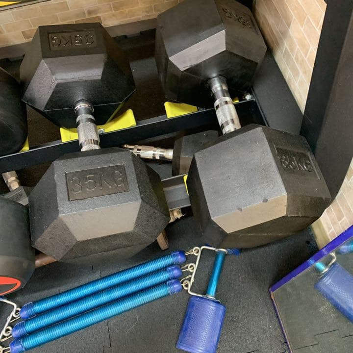 ラバーヘックス  ダンベル　42.5kg  2個