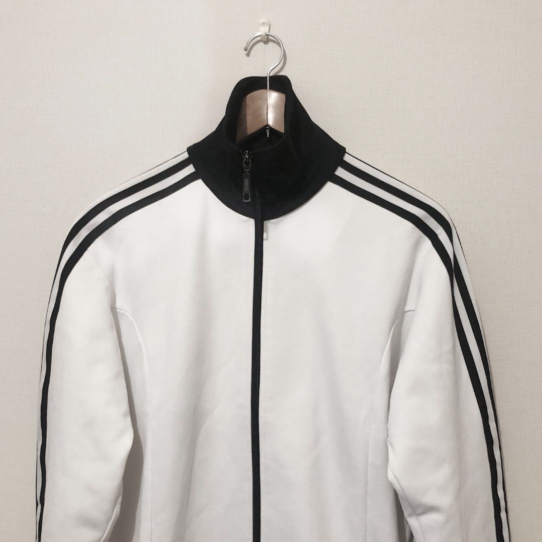 【白黒配色】80~90s adidas アディダス トラックジャケット ホワイト