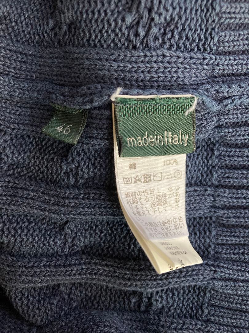 ZANONE コットン CHIOTO キョート ケーブル 後染め ネイビー 46