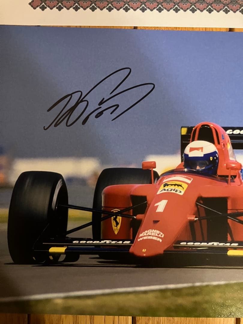 アラン プロスト フェラーリ 直筆サイン 証明書付き 1990 アラン