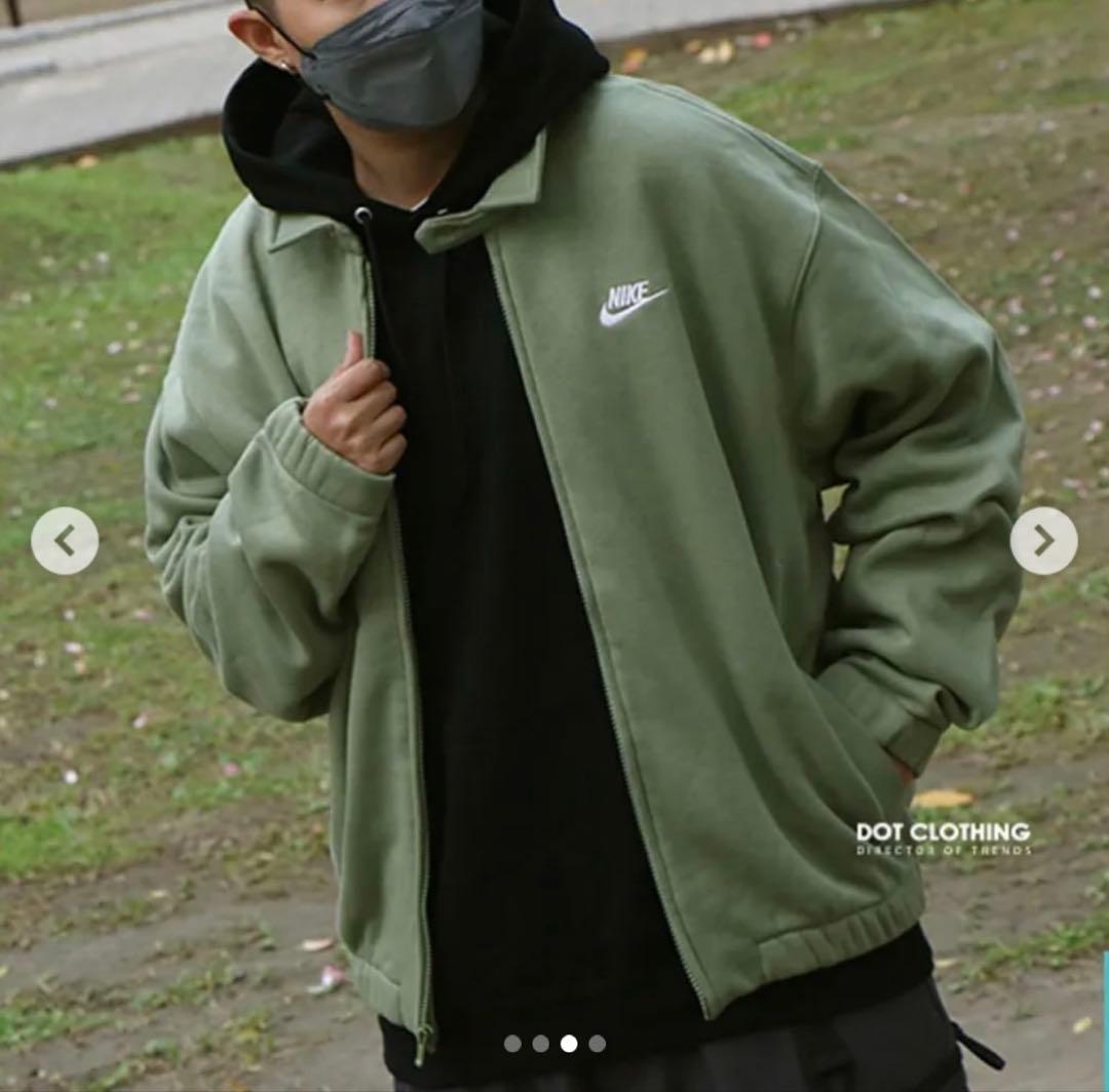 Nike オリーブグリーン ジップアップジャケット - メルカリ