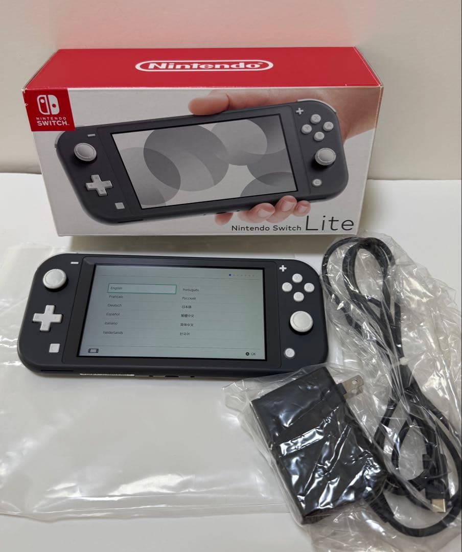 Nintendo Switch Lite グレー 本体 充電器付き - メルカリ