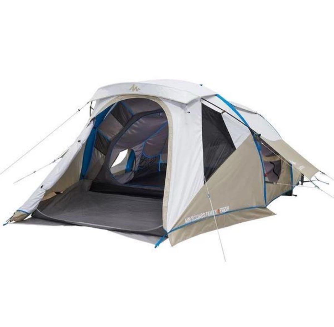 ケシュア 通気性抜群 エアーポールテント ポンプ付き キャンプ