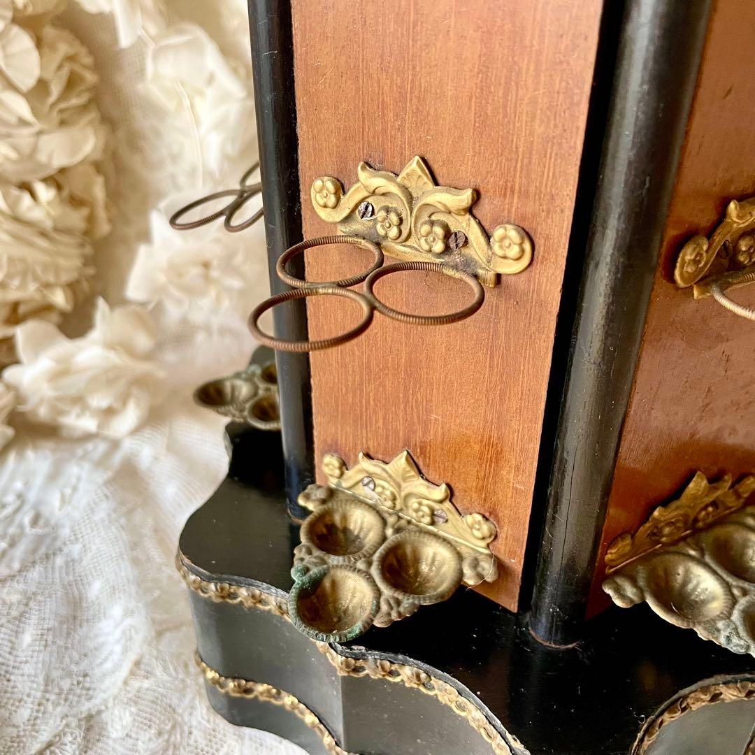 【レア】シガーセラー　葉巻ケース19世紀末フランスアンティーク　ナポレオン三世