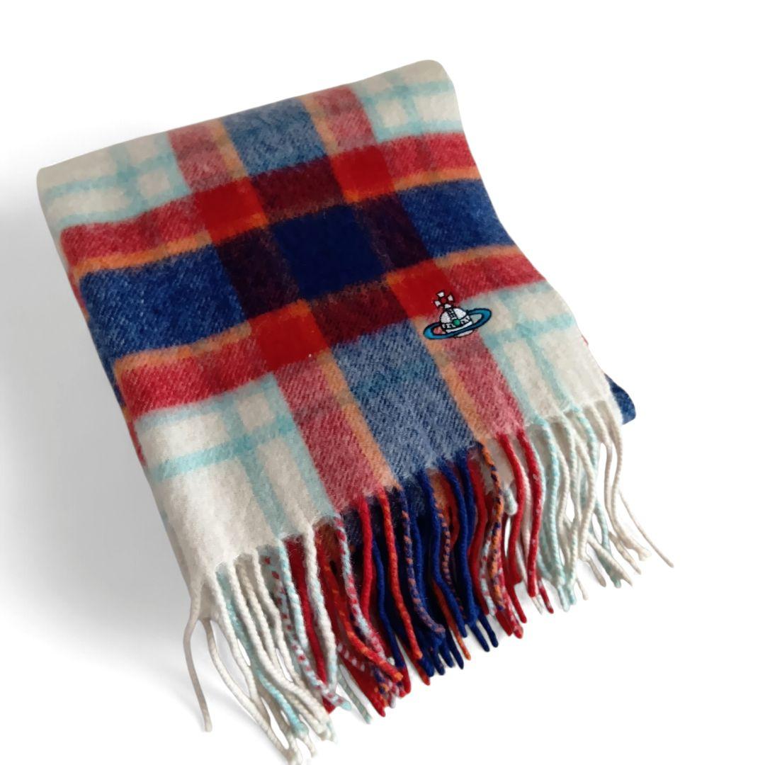 美品 Vivienne Westwood チェック柄 ストール ロングマフラー