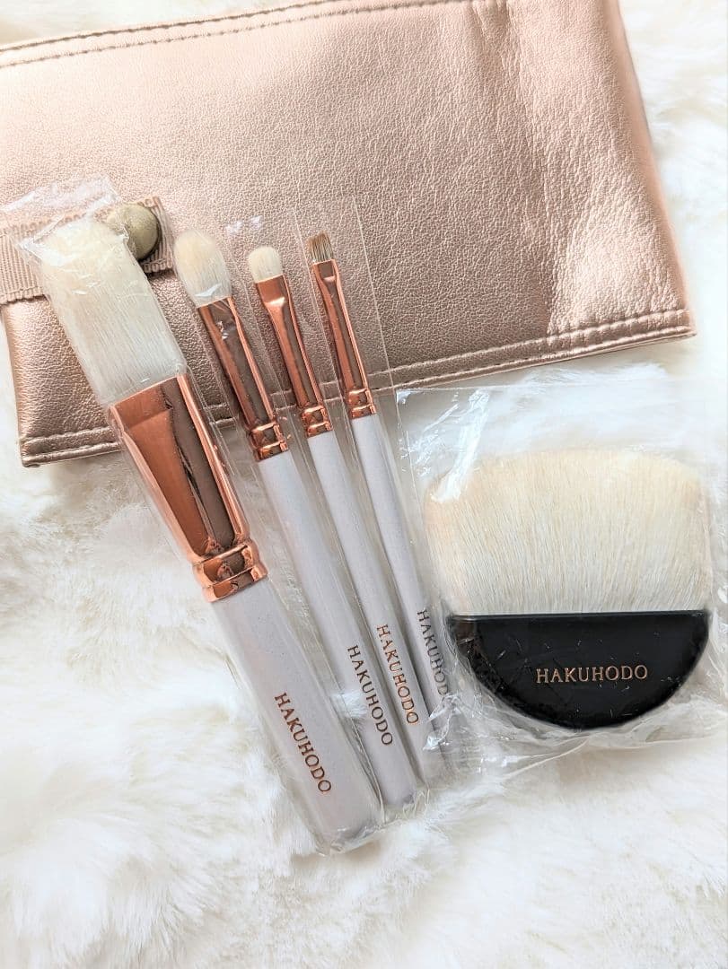 新品☆白鳳堂HAKUHODOフェイスブラシ高級ブラシセット8本ケース付
