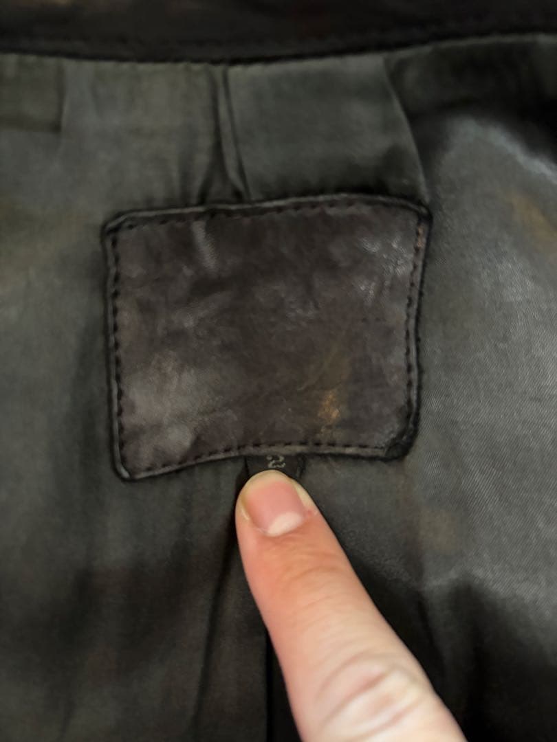 バックラッシュ 黒 0.6mmイタリアンショルダーシングルライダースMサイズ