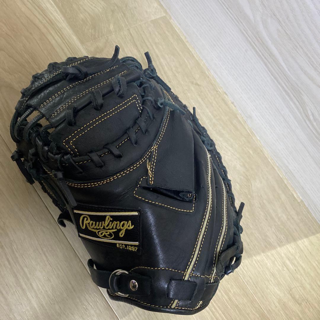 Rawlings ES-1497 軟式野球グローブ 黒　キャッチャーミット
