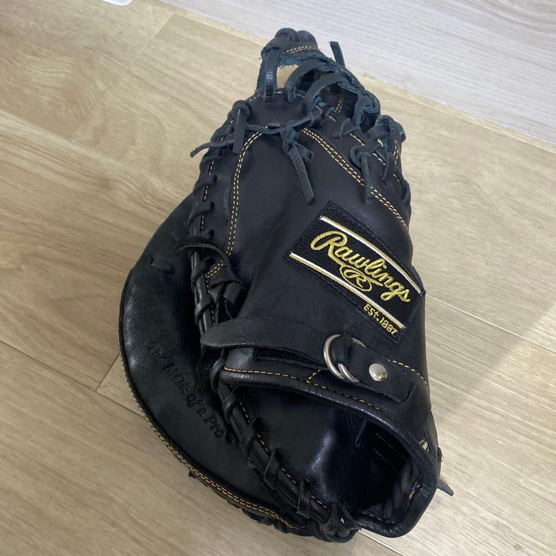 Rawlings ES-1497 軟式野球グローブ 黒　キャッチャーミット