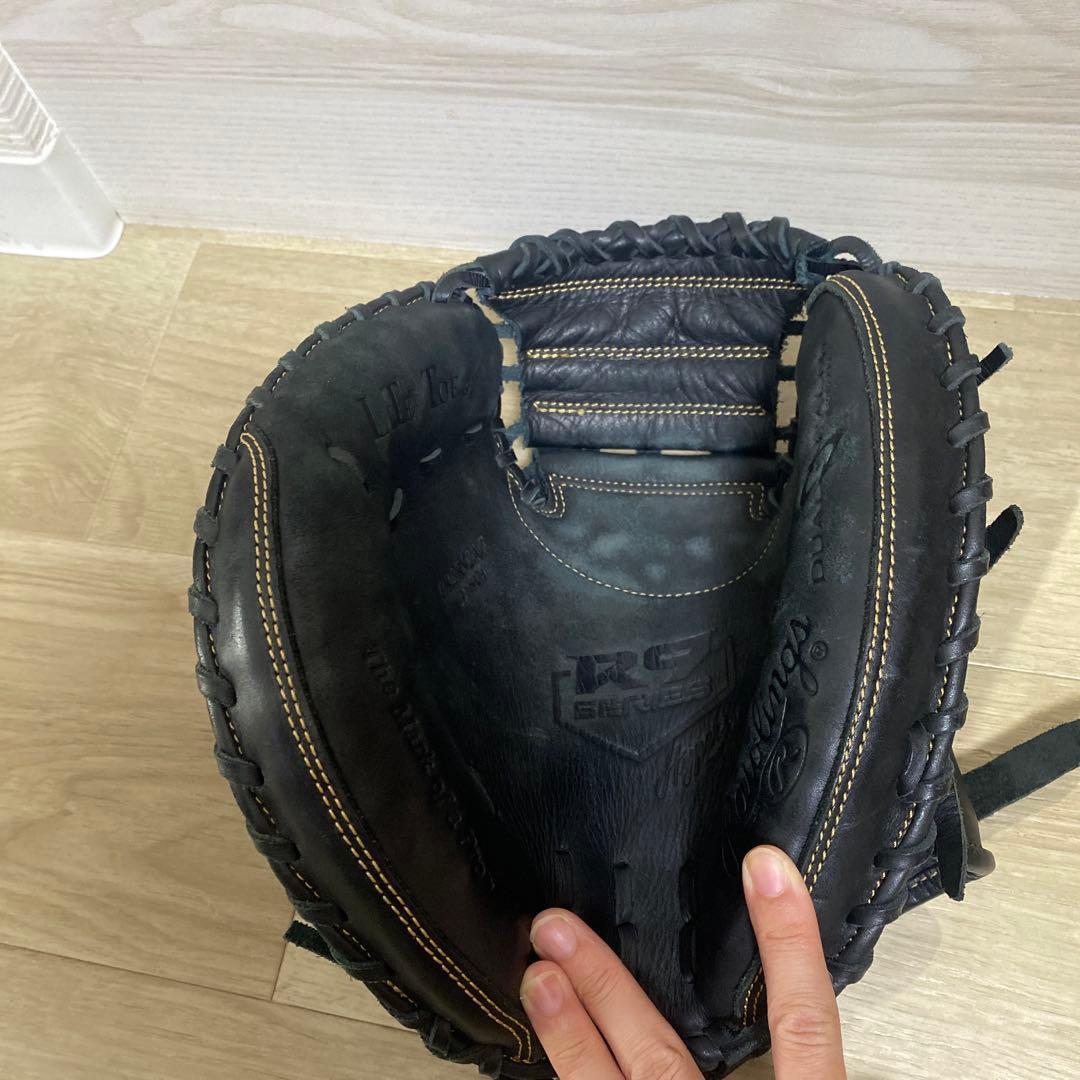 Rawlings ES-1497 軟式野球グローブ 黒　キャッチャーミット