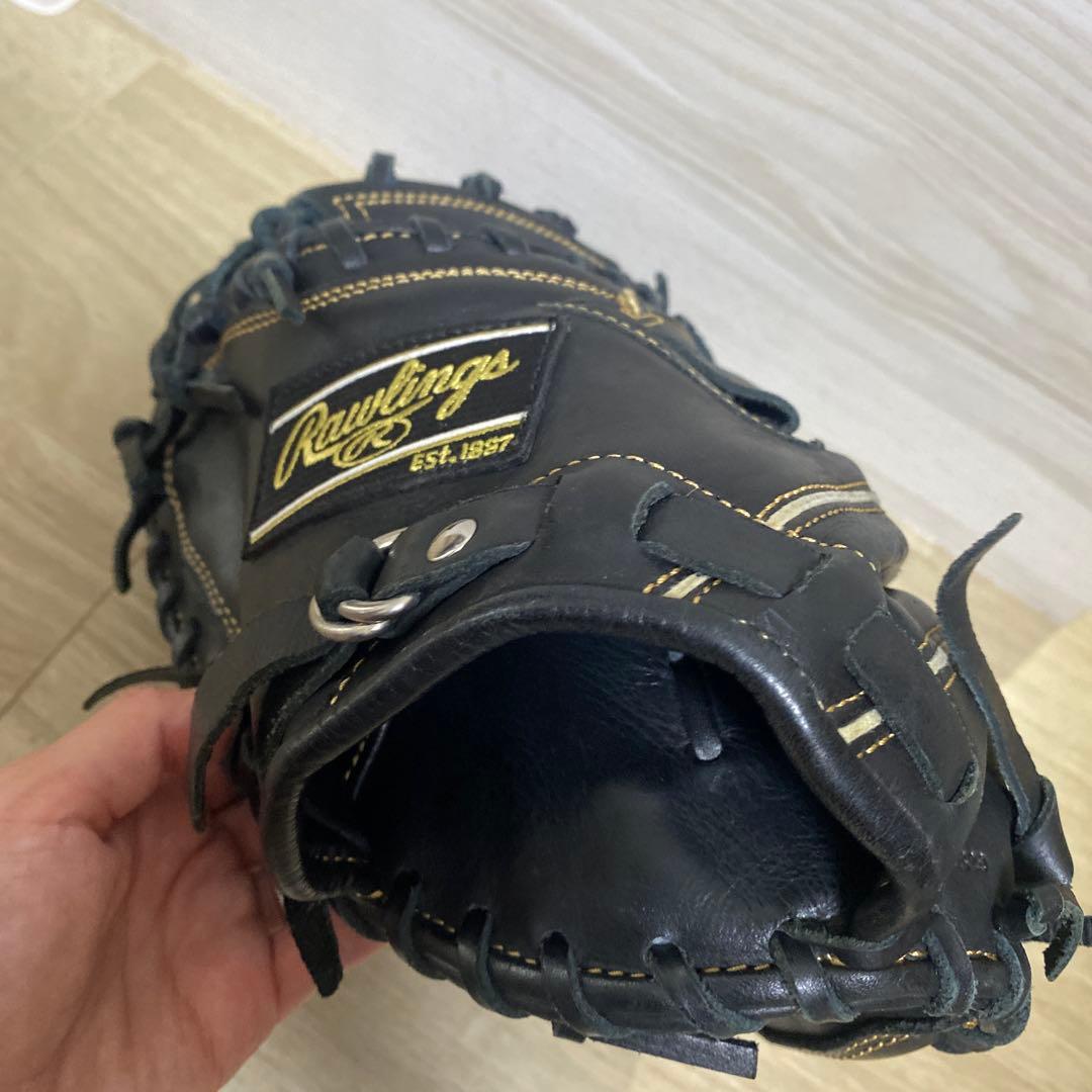 Rawlings ES-1497 軟式野球グローブ 黒　キャッチャーミット