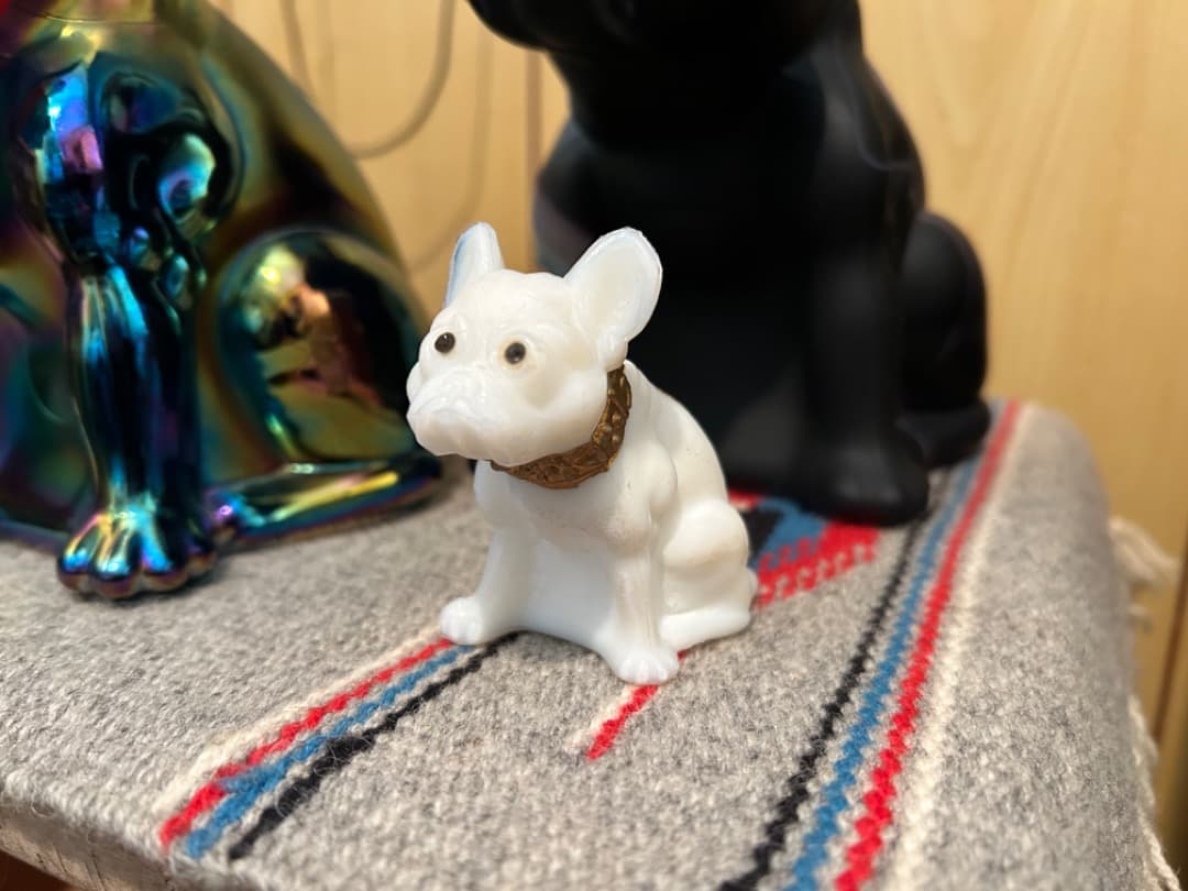 ビンテージ ウエストモアランド ガラス ブルドッグ Westmoreland