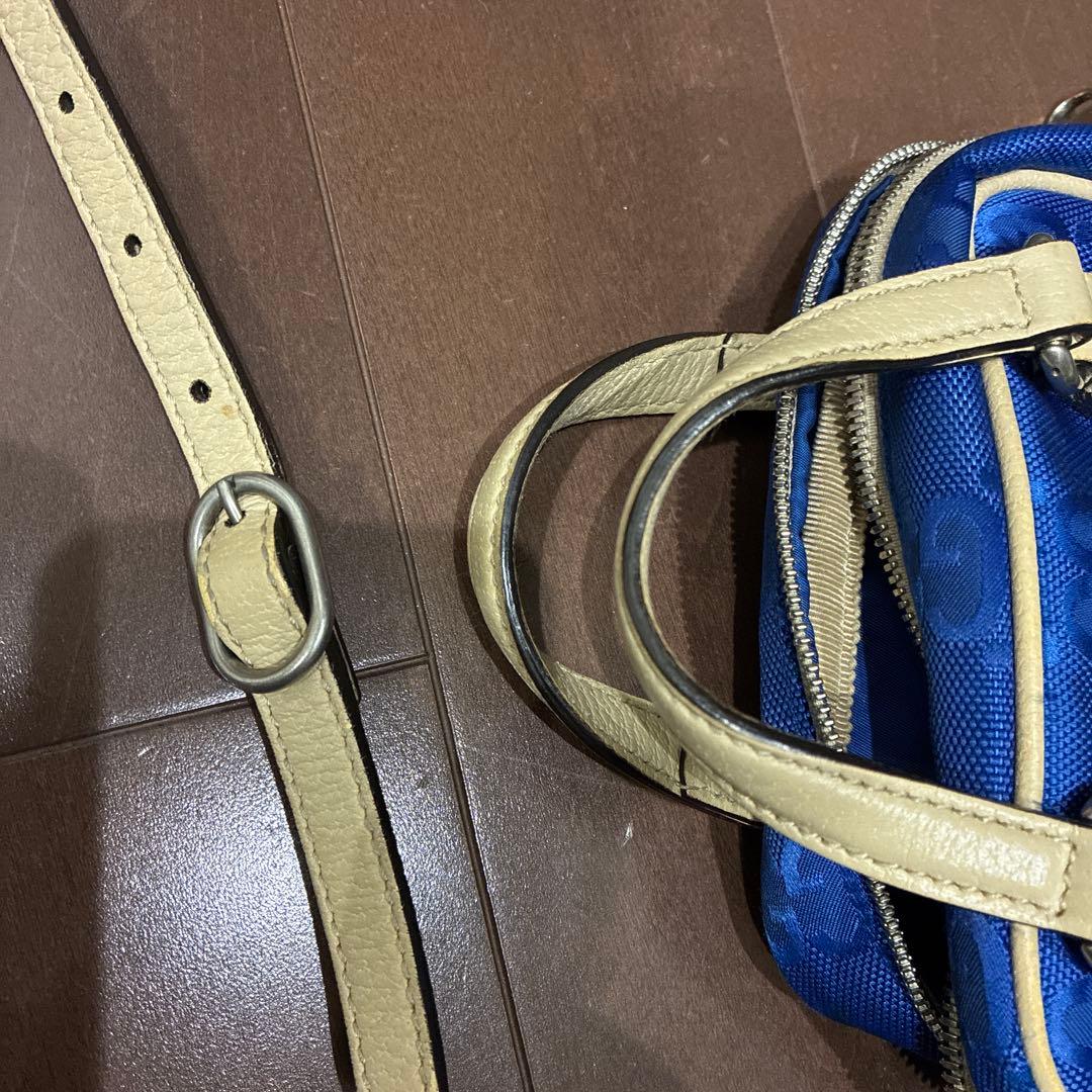 GUCCI ボディバッグ 青　オフザグリッド