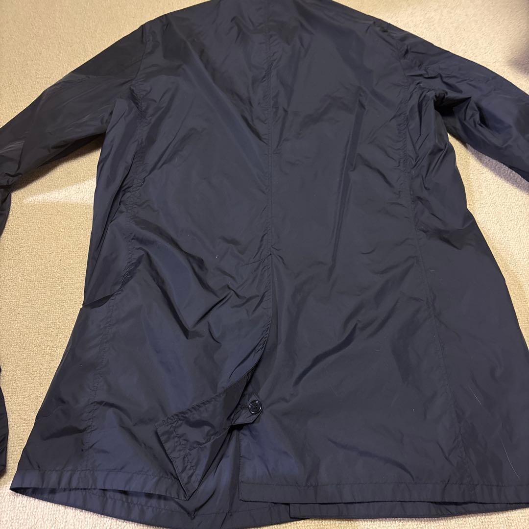 アスペジASPESIネイビー ナイロンステンカラーコート 収納可能