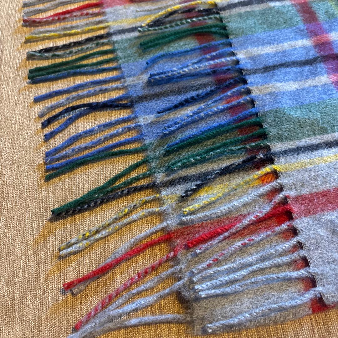 ジョシュアエリス 美品 ショール マフラー カシミヤ100 チェック