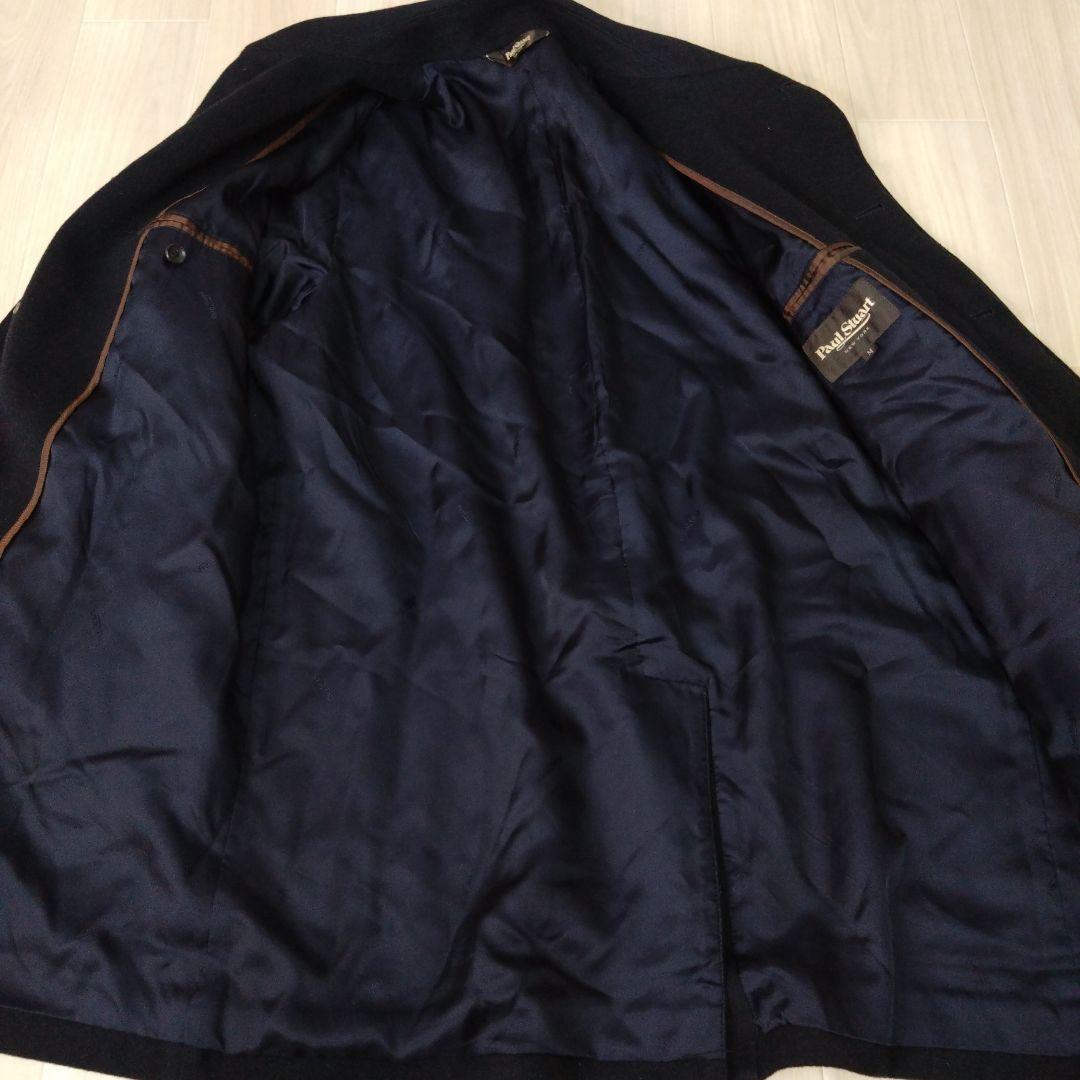 希少　ポールスチュアート　カシミヤ100%ステンカラーコート　ブラック　サイズM
