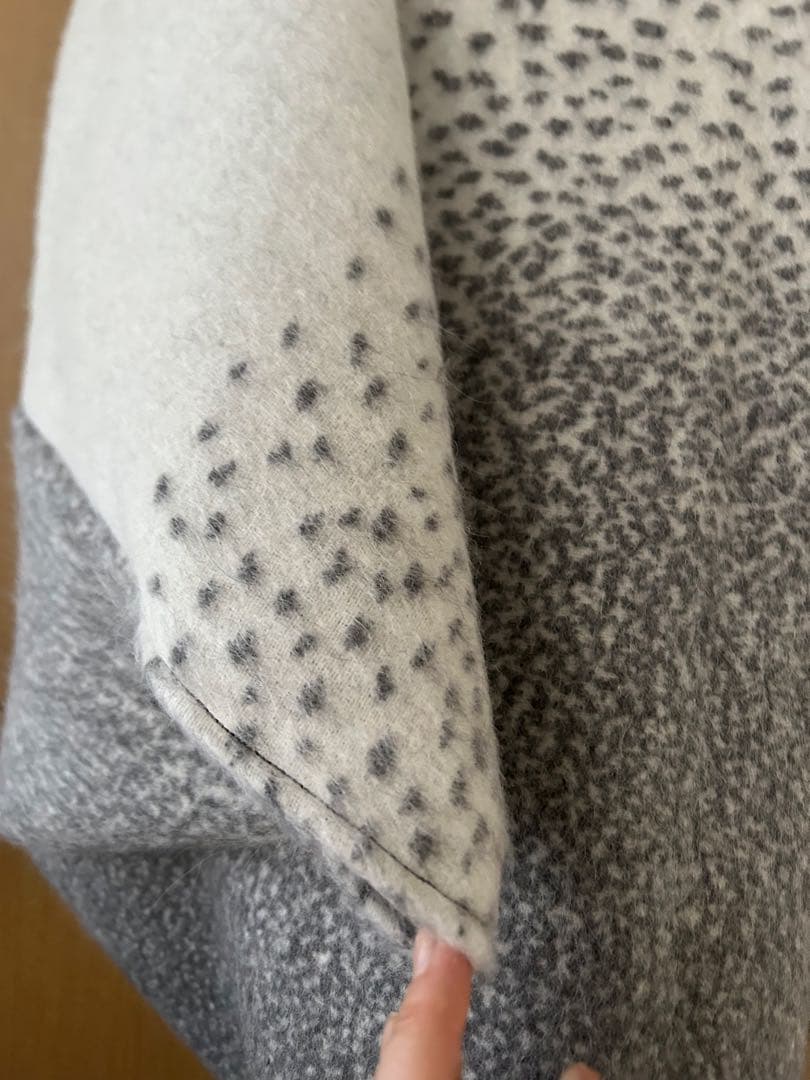 グレー系 モモンガコート 着物コート 大きめ フリー ウール混紡