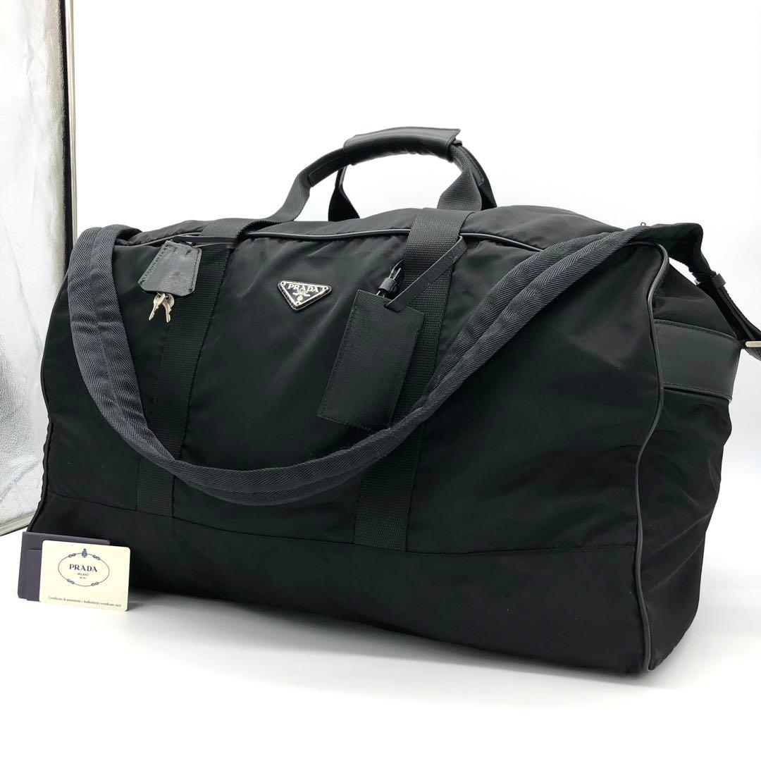 極上美品・Gカード付✨】プラダ 2way ボストンバッグ サフィアーノ 南京錠