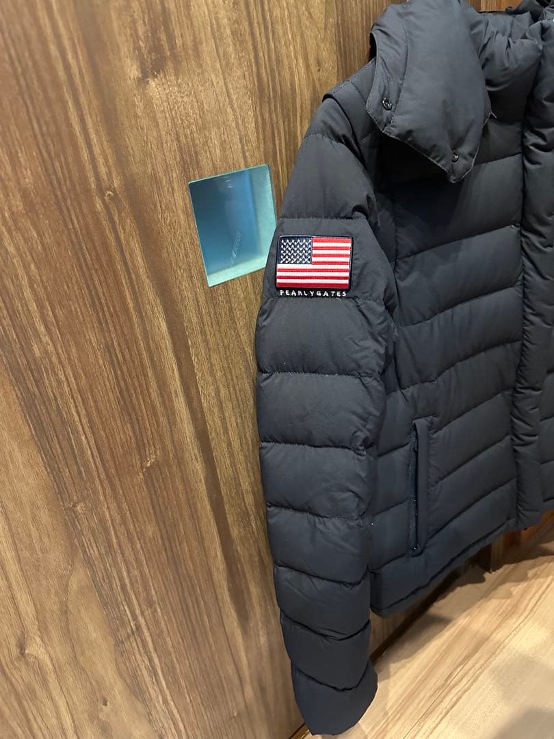 PEARLY GATES フード付きダウンジャケット 黒