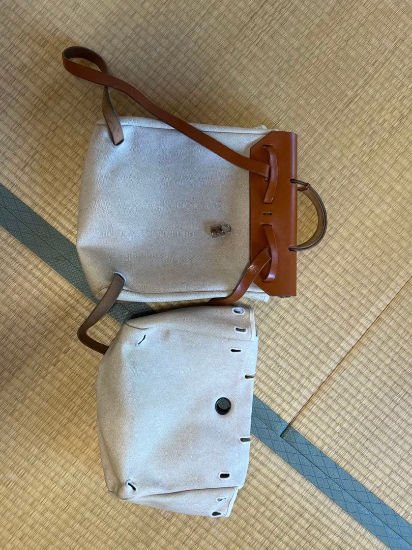 HERMES Backpack エールバッグ リュック C刻印 ベージュ