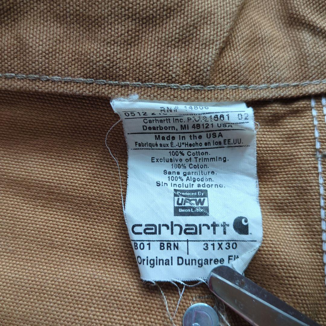 USA製 Carhartt ダブルニー 美品 ダンガリーフィット アメリカ