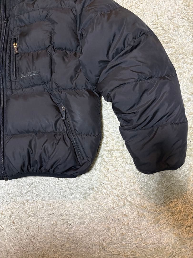 90s POLO SPORT ポロスポーツ y2k ダウン 黒　ブラック　肉厚