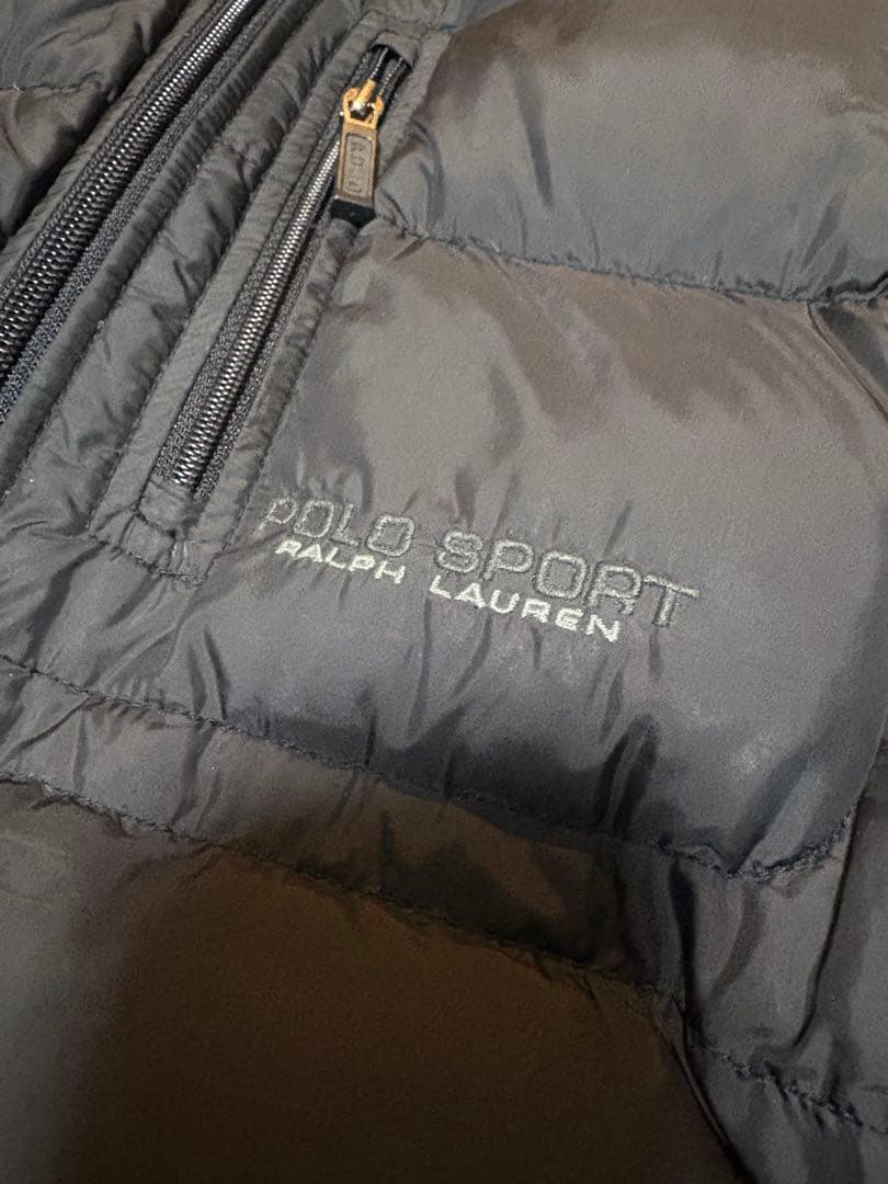 90s POLO SPORT ポロスポーツ y2k ダウン 黒　ブラック　肉厚