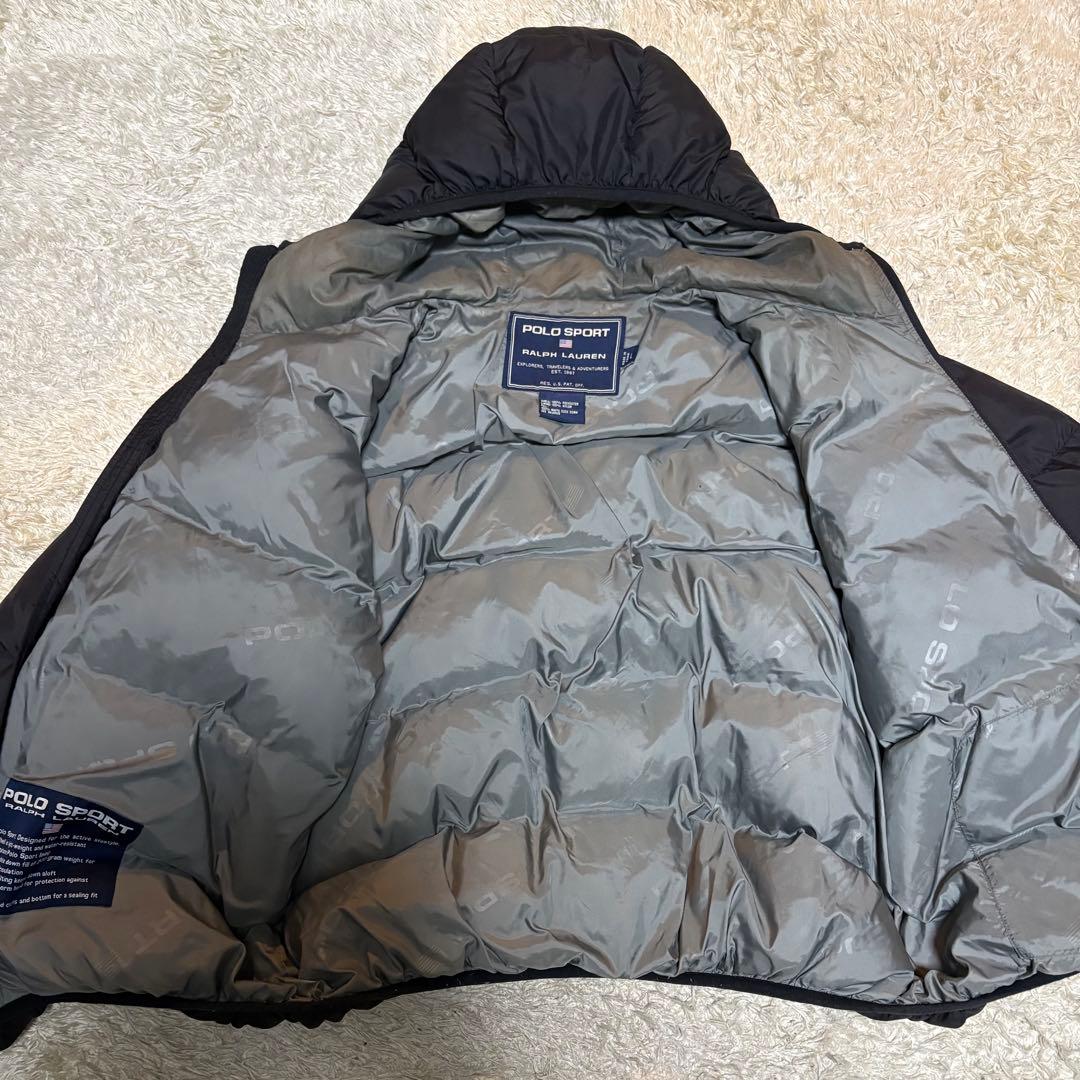 90s POLO SPORT ポロスポーツ y2k ダウン 黒　ブラック　肉厚