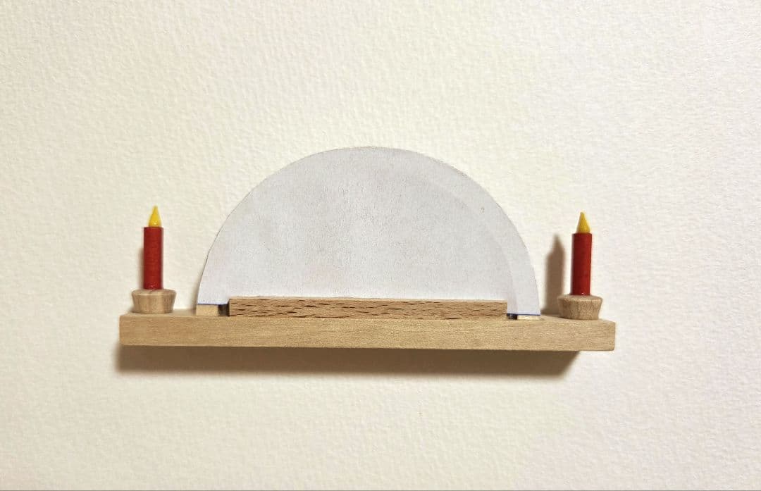 ★新品★クリッペ　アーチ　木製キャンドル　ミニチュア　ドイツ　ザイフェン