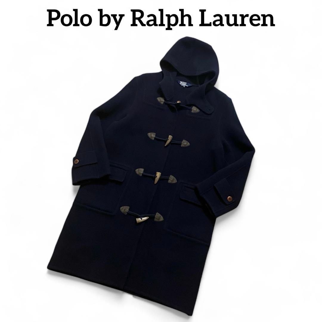 POLO ラルフローレン ダッフルコート 三角タグ 紺色 ロングコート ウール