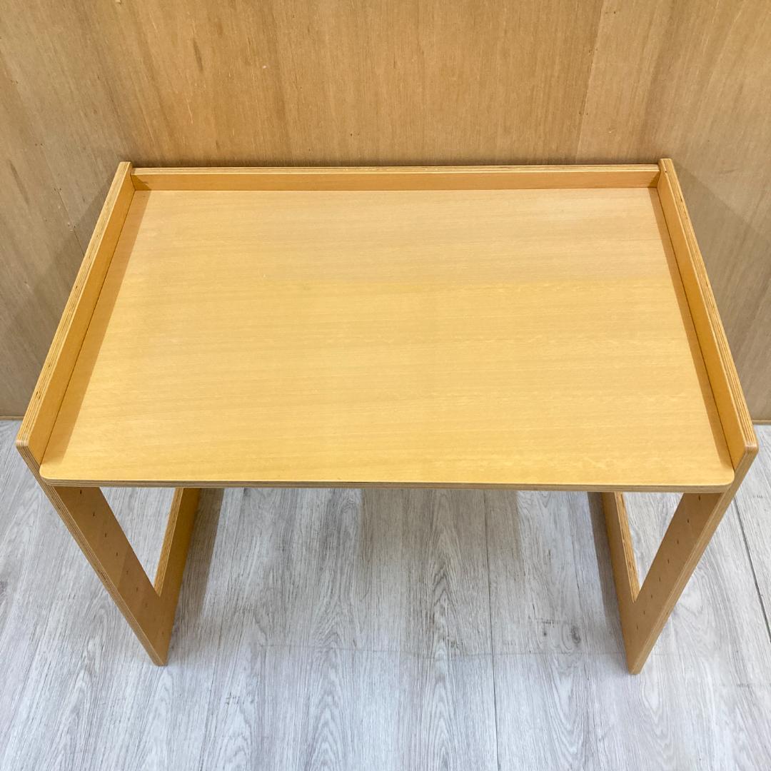 無印良品 MUJI 学習デスク 　高さ可動式　ブナ材　天然木