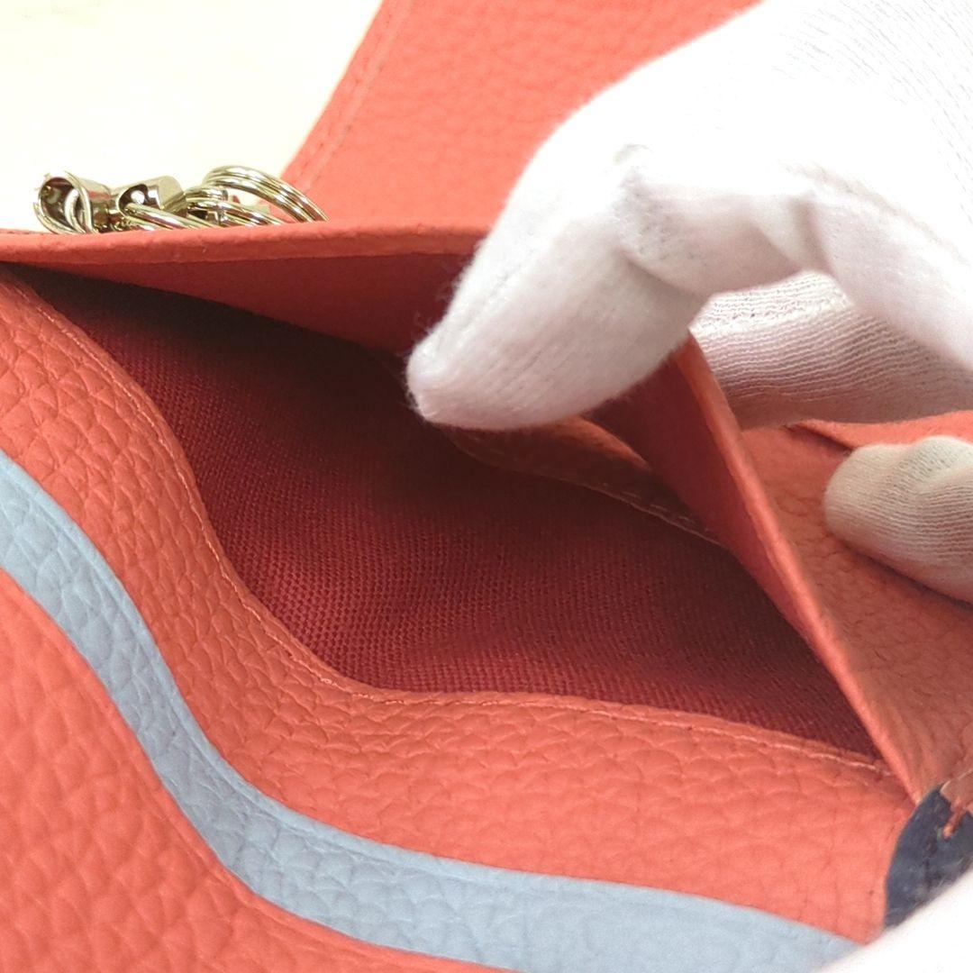 まつ様ヴィヴィアンウエストウッド ダブルフラップ キーケース 4連 オレンジ