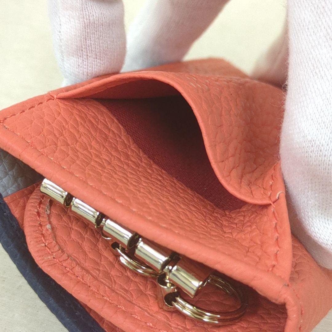 まつ様ヴィヴィアンウエストウッド ダブルフラップ キーケース 4連 オレンジ