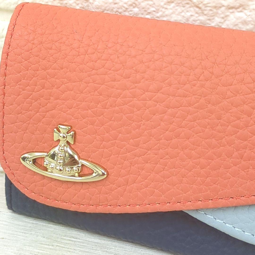 まつ様ヴィヴィアンウエストウッド ダブルフラップ キーケース 4連 オレンジ