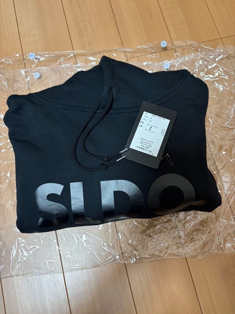 SLDO エスルド ロゴフーディー パーカー マッドブラック 裏起毛 Mサイズ