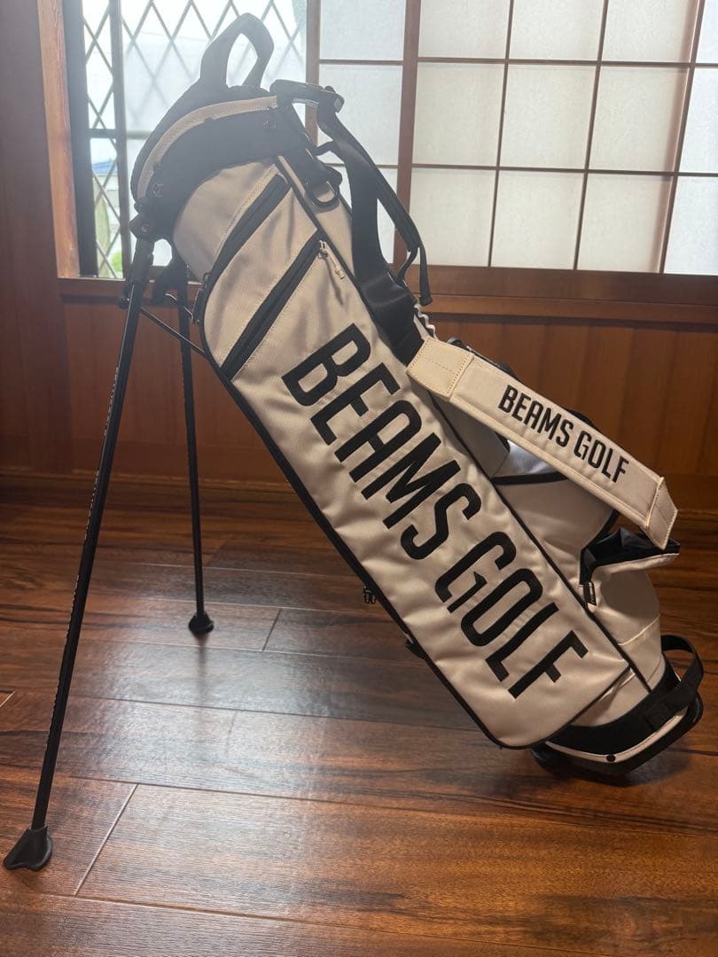 値下げしました。 BEAMS GOLF スタンド付きキャディバッグ ホワイト
