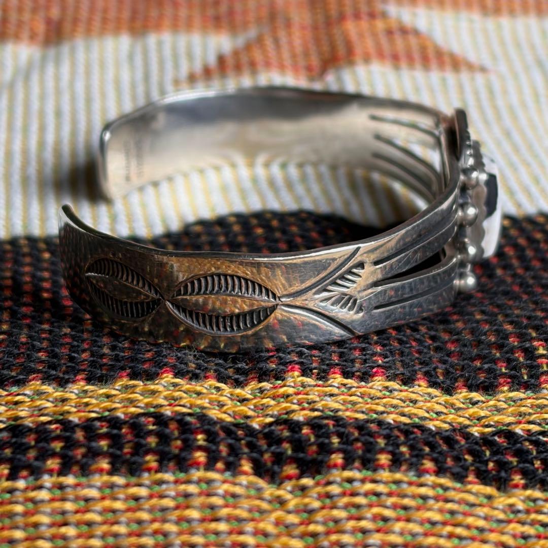 NAVAJO バングル ホワイトターコイズ AL YAZZIE STERLING