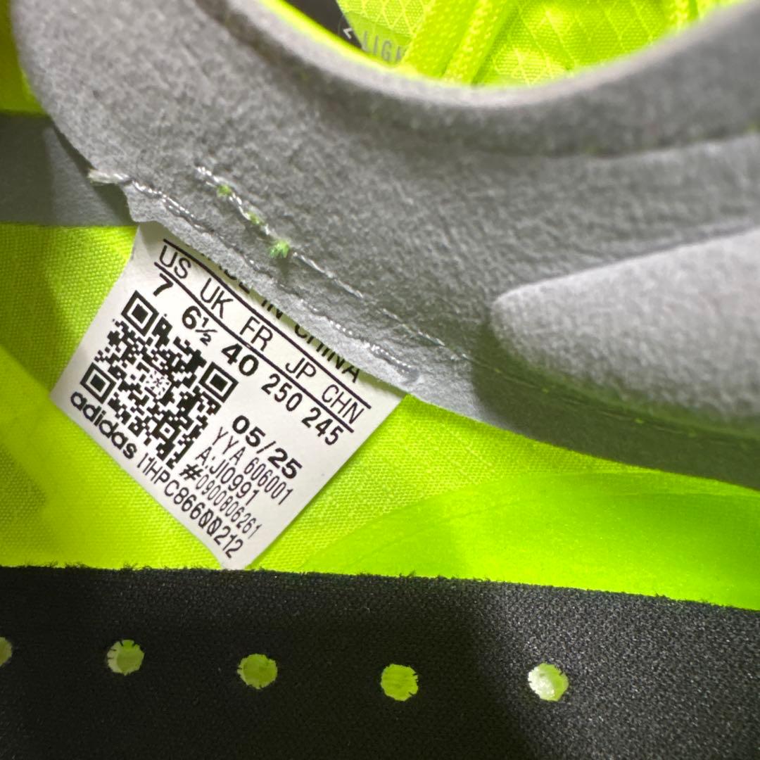 アディダス ランニングシューズ 25.0cm アディゼロタクミセン11 レモン